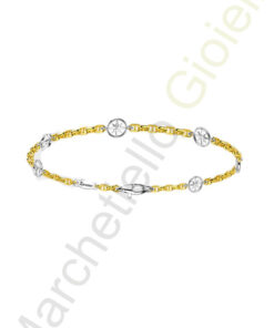 Bracciale Oro Bianco Giallo Zancan Collezione Insigna